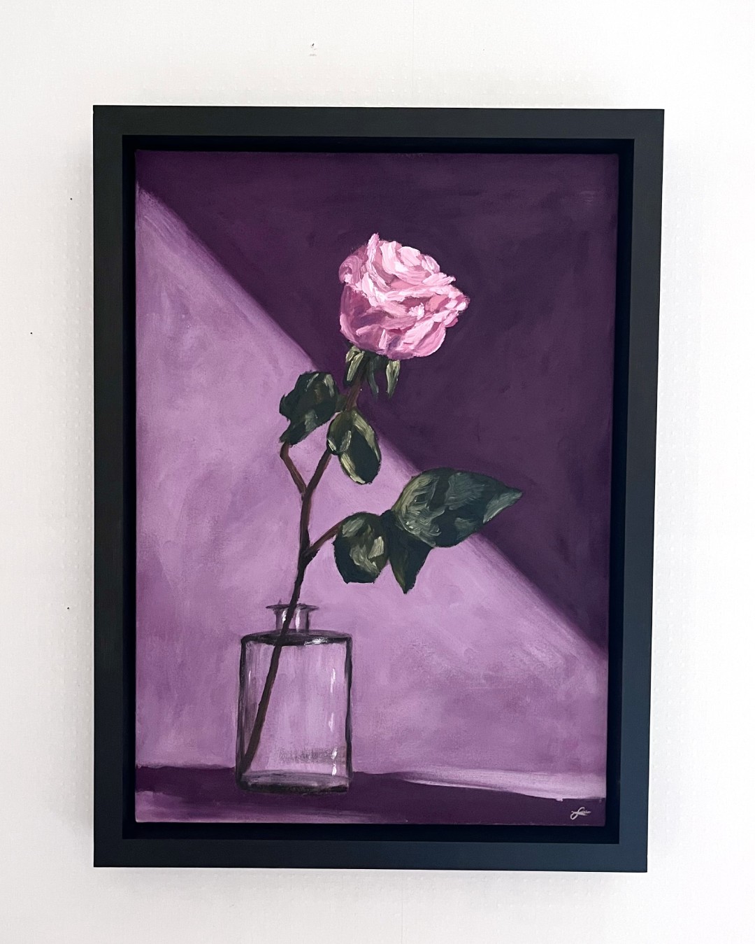 Oil painting of a rose
